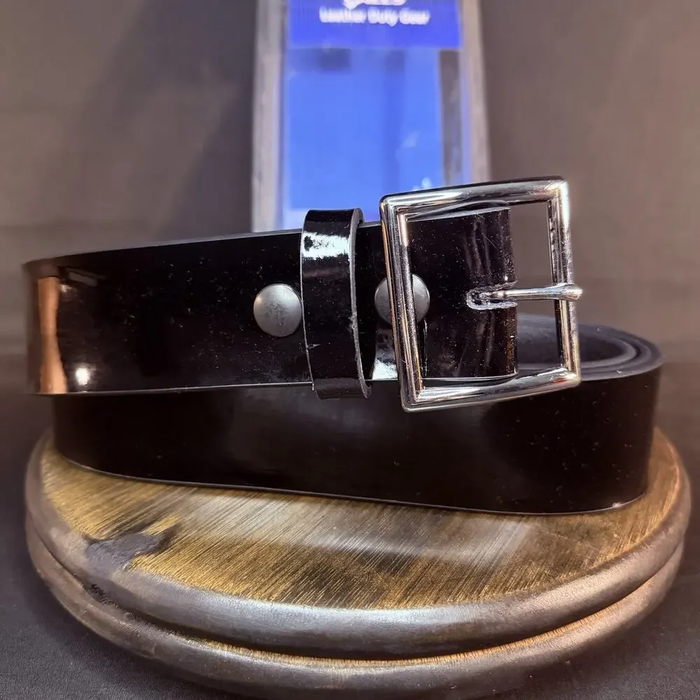 Galls Garrison Belt Size 54” Hi-Gloss Black Leather 1.75